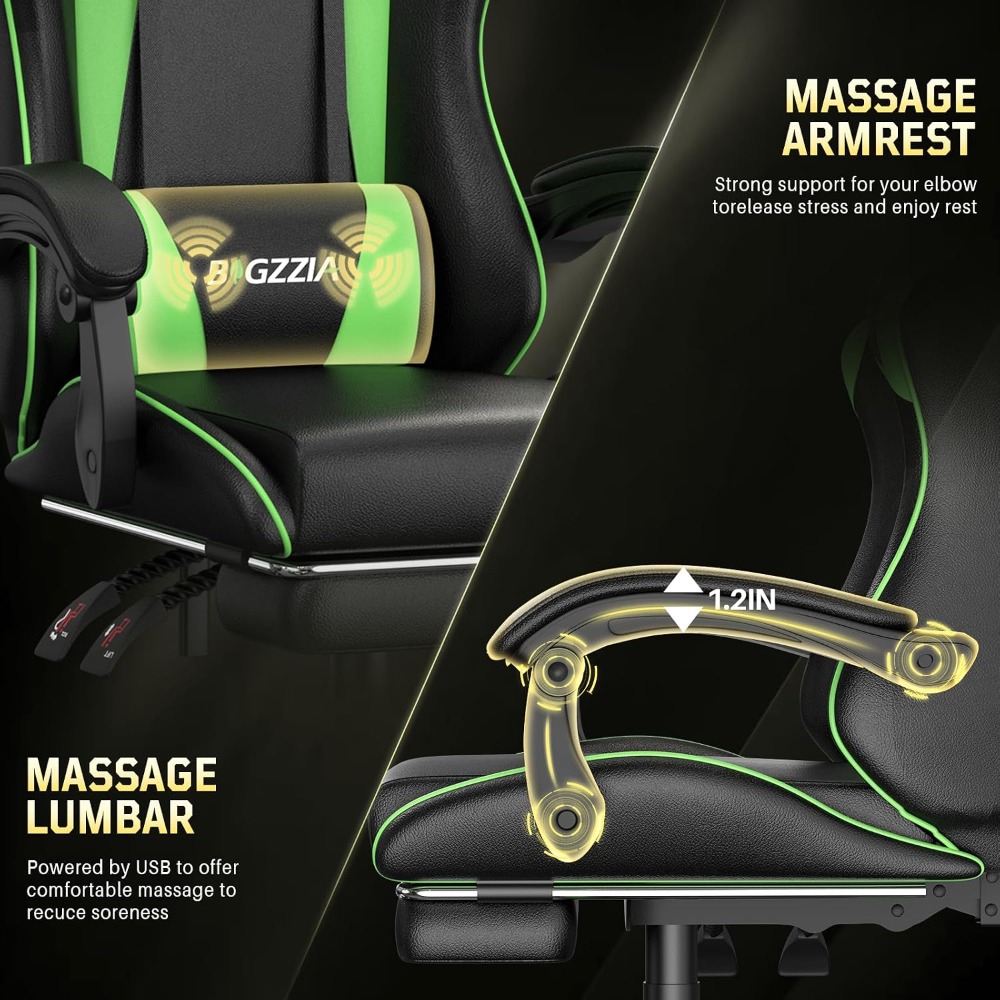 Silla de juego con masajeador  - Massage reseña y precio