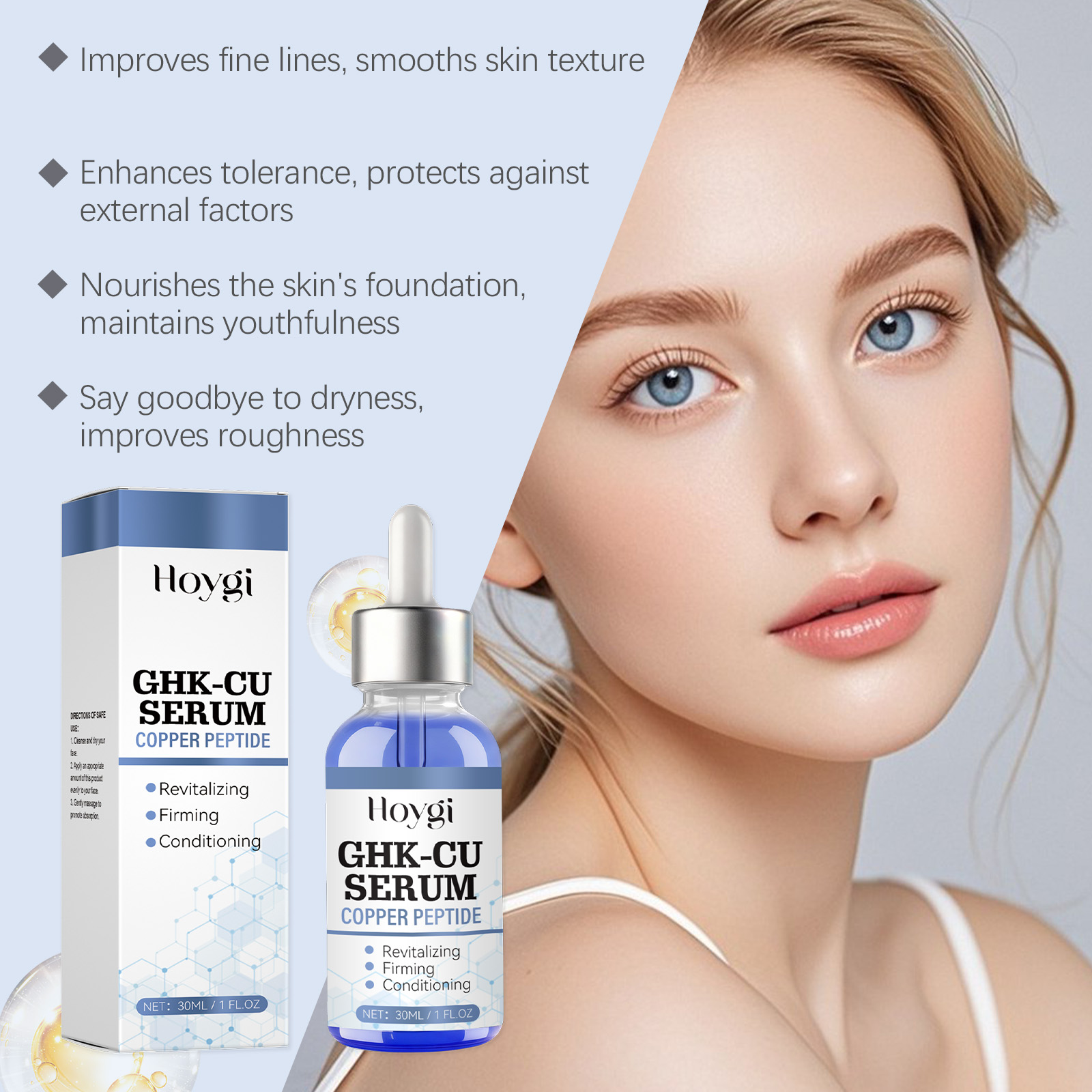 Suero de Péptidos de Cobre de  - Hyaluronic Acid Facial Serum reseña y precio