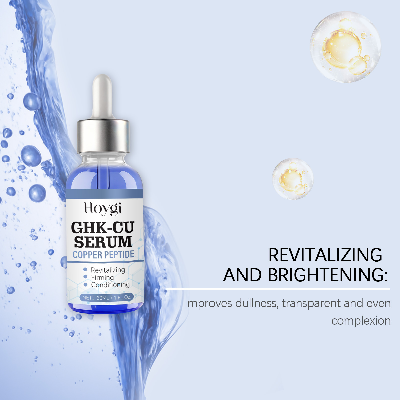 Suero de Péptidos de Cobre de  - Hyaluronic Acid Facial Serum reseña y precio